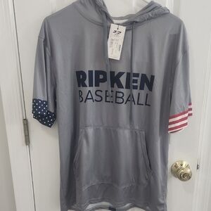 Gray Baseball Kids Hoodie